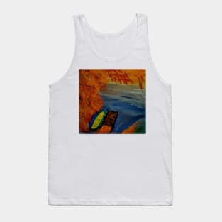 A small boat on a lake Tank Top